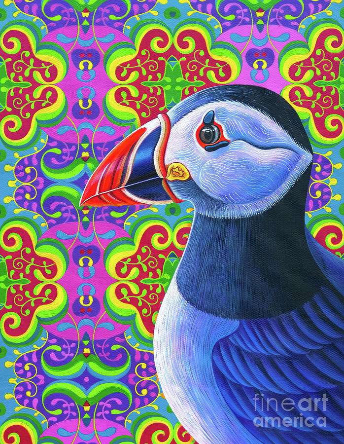 Puffin Painting - Puffin, 2018 by Jane Tattersfield