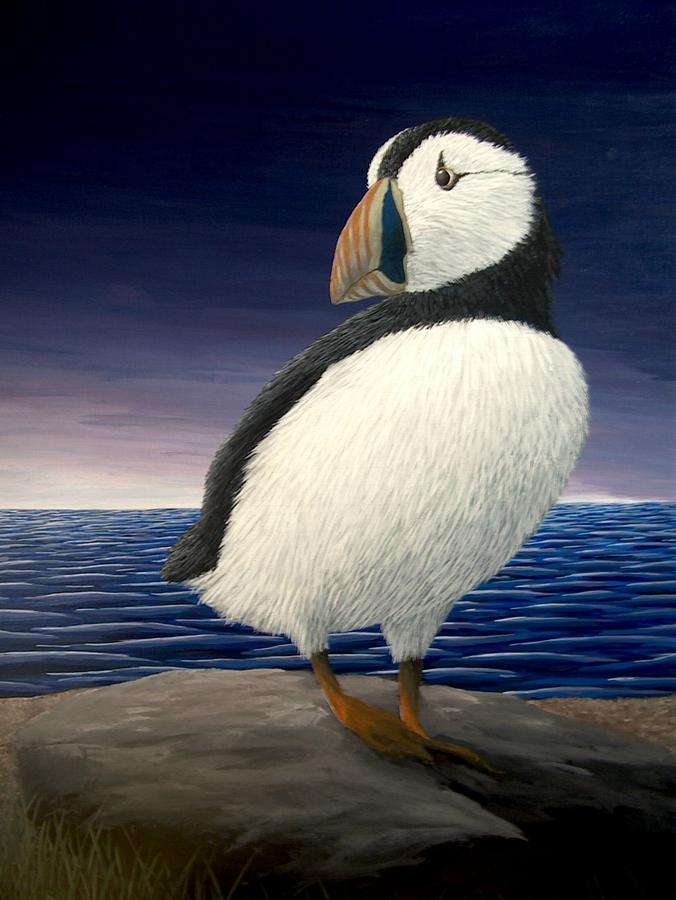 Puffin Painting by Cedric Colond Puffin Painting by Cedric Colond