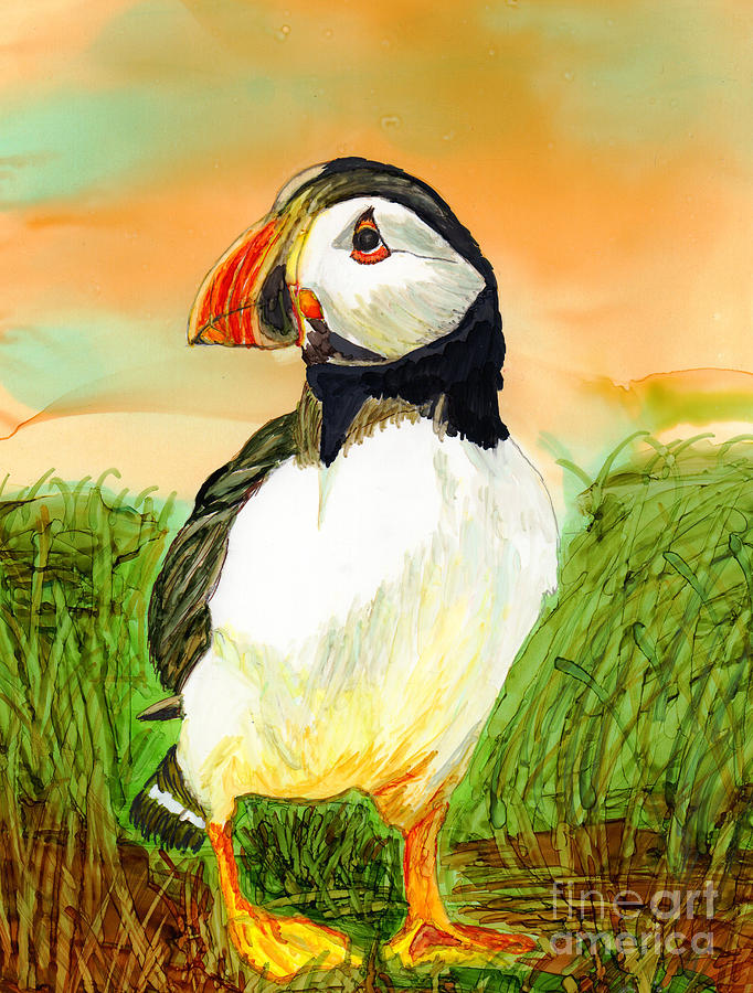 Puffin Cutie Painting by Eunice Warfel