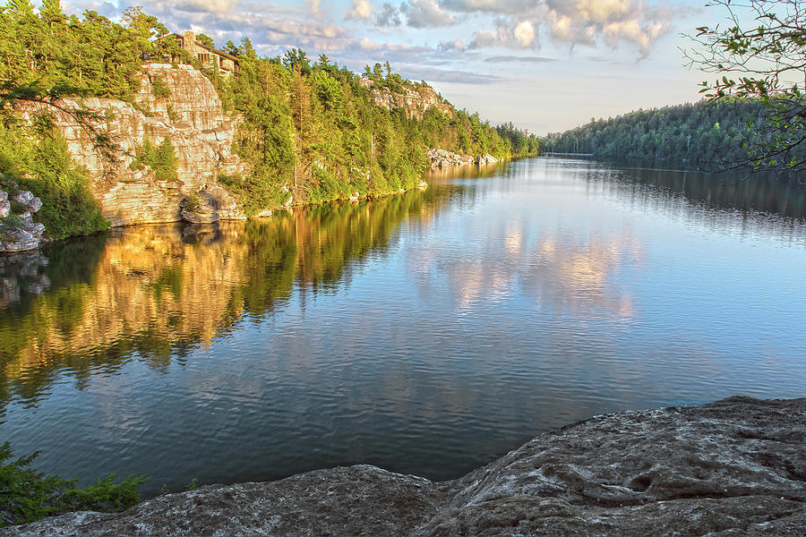 Puffy Cloud Reflections At Minnewaska Photograph by Angelo Marcialis