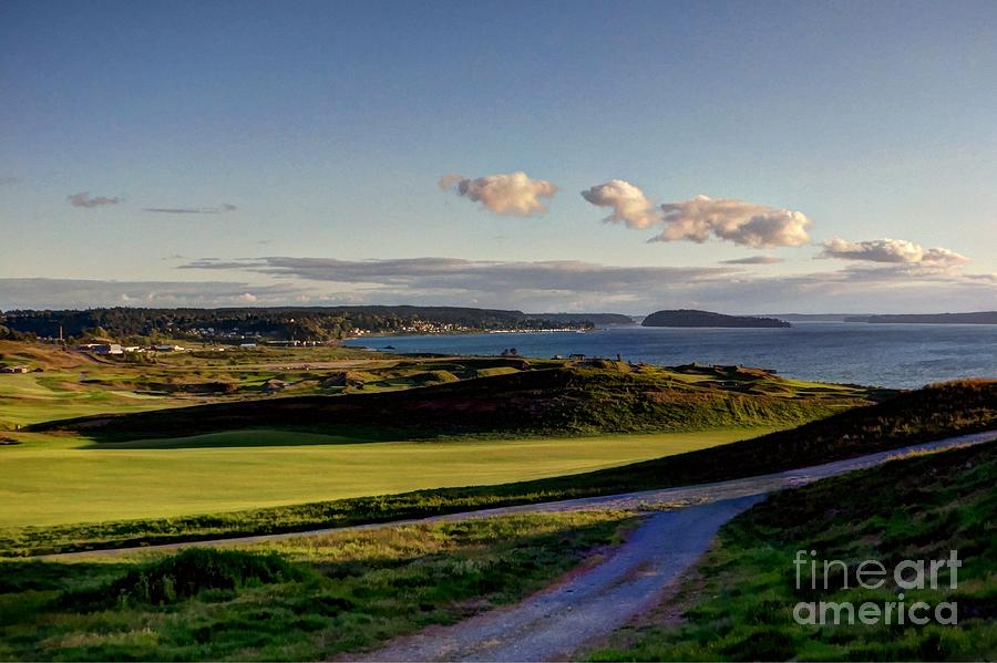 Puffy Clouds - Chambers bay Golf Course Photograph by Chris Anderson