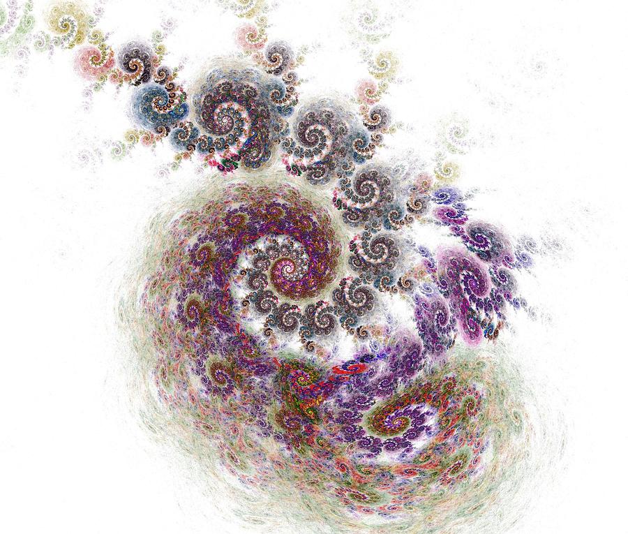 Puffy Spirals Digital Art by Richard Ortolano