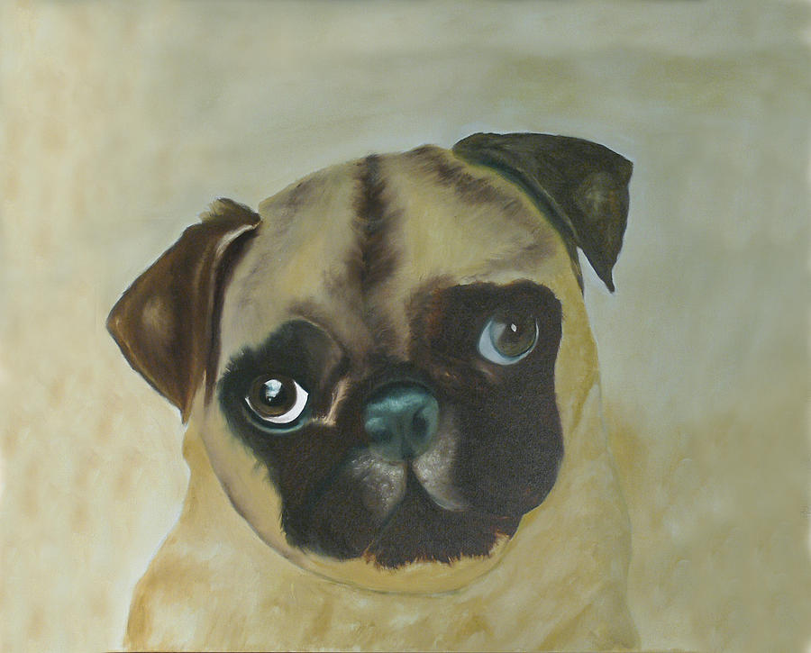 Pug Painting by Dick Larsen Pug Painting by Dick Larsen