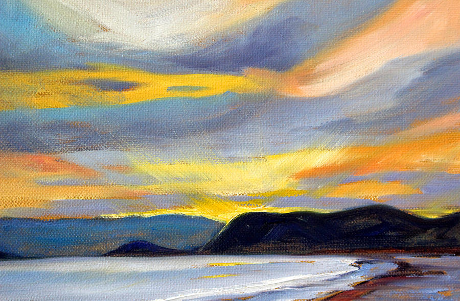 Sunset Painting - Puget Sound Sunset by Nancy Merkle