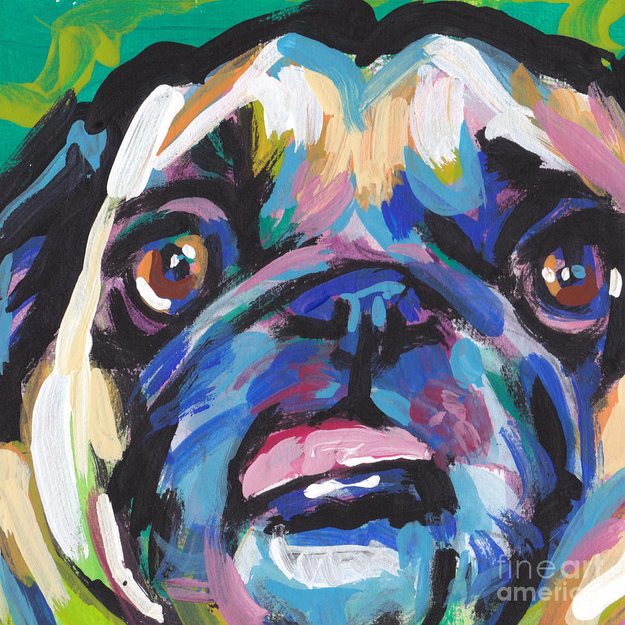 Puggy Buggy Painting by Lea S