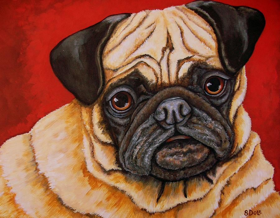 Pugsie Painting by Sherry Dole