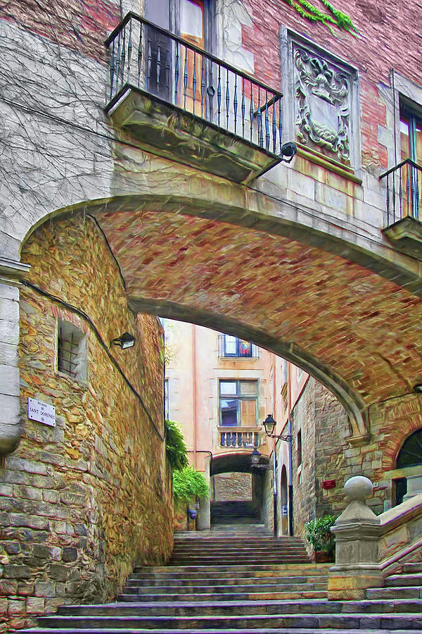 Pujada de Sant Domenec - Girona Photograph by Nikolyn McDonald