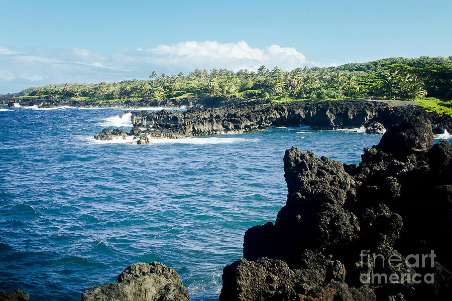 Pukaulua Point Waianapanapa North Pacific Ocean Hana Maui Hawaii Photograph by Sharon Mau