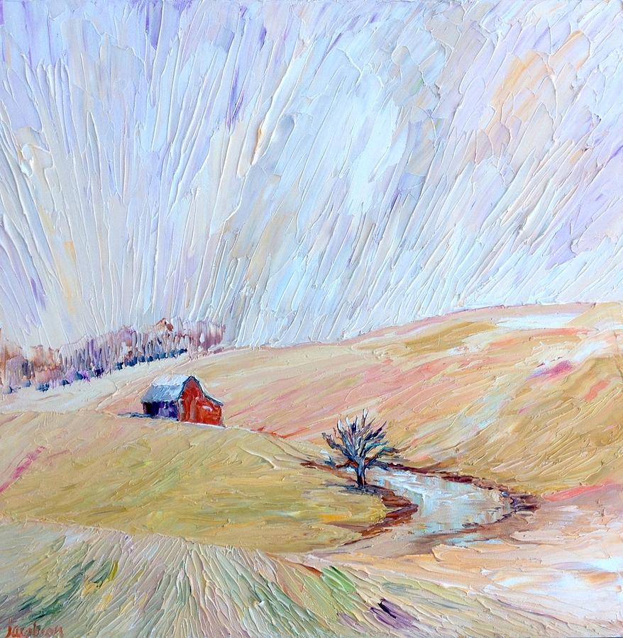 Landscape Painting - Pulaski Farm by Carrie Jacobson Landscape Painting - Pulaski Farm by Carrie Jacobson