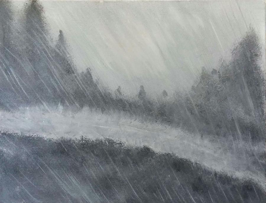 Pulchritudinous BW Rain Painting by Daniel Rustad Pulchritudinous BW Rain Painting by Daniel Rustad