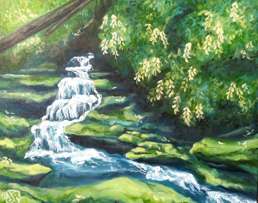 Tree Painting - Pulliam Creek Falls by Julie Ross