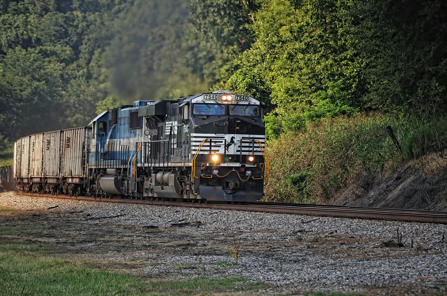 Train Photograph - Pulling Coal by Pamela Baker
