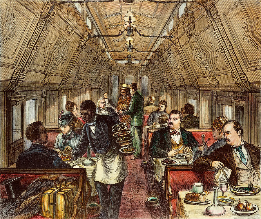 Pullman: Dining Car, 1877 Photograph by Granger