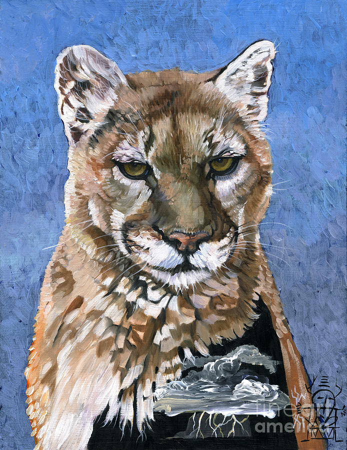 Puma - The Hunter Painting by J W Baker