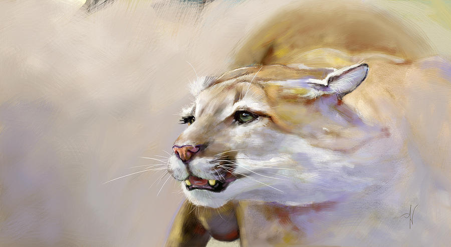 Puma Action Painting by Arie Van der Wijst