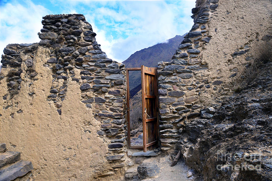 Mountain Photograph - Pumatallis Temple Door to Inca Trail by Catherine Sherman