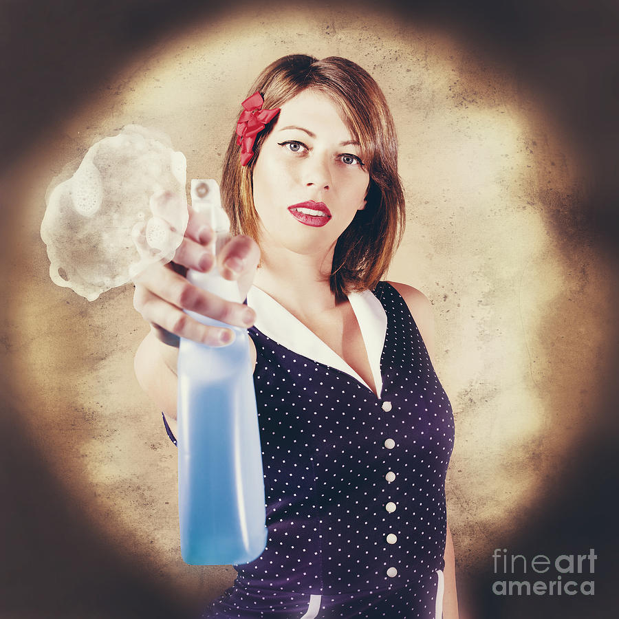 Pump action pin up woman killing glass grime Photograph by Jorgo Photography