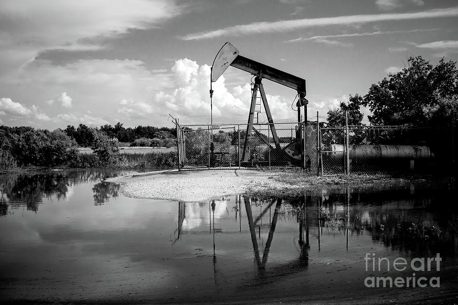 Pump Jack in BW  Photograph by Imagery by Charly