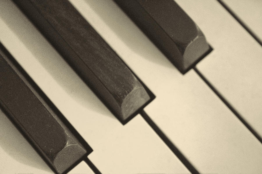 Pump Organ Keys Photograph by Roger Passman