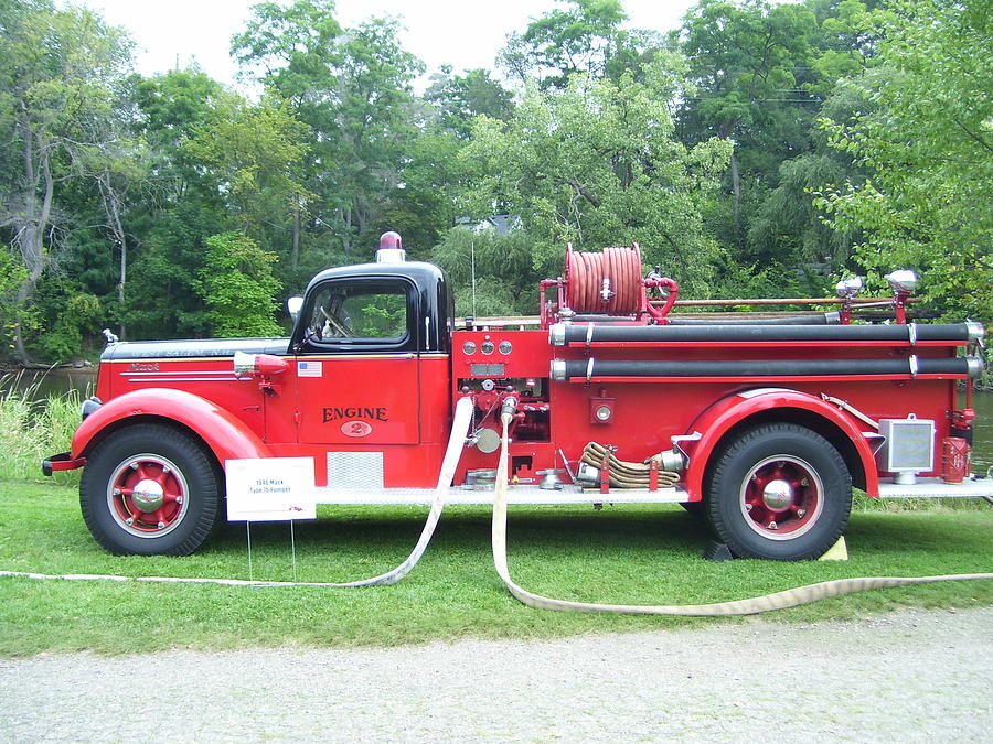 Pumper truck Pyrography by Melinda Dare Benfield