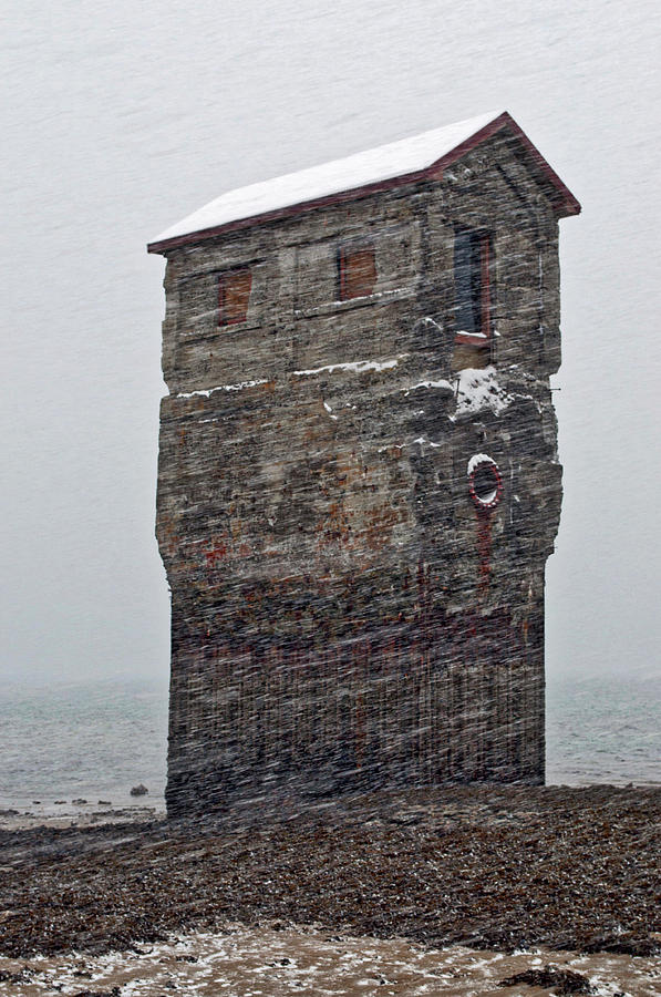 Pumphouse in Snow Photograph by Cathy Mahnke