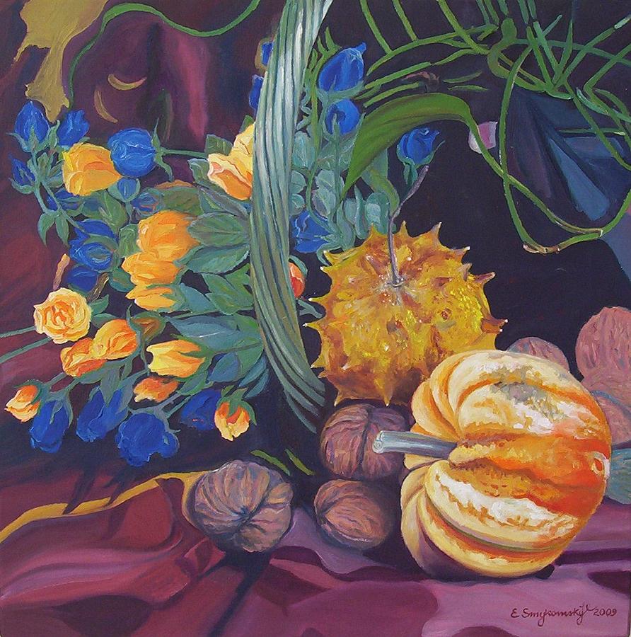 Pumpkin Painting - Pumpkin for Anusia by at Kathlin Austin by Ewald  Smykomsky