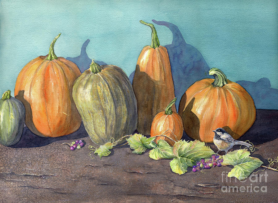 Pumpkin Harvest Painting by Malanda Warner