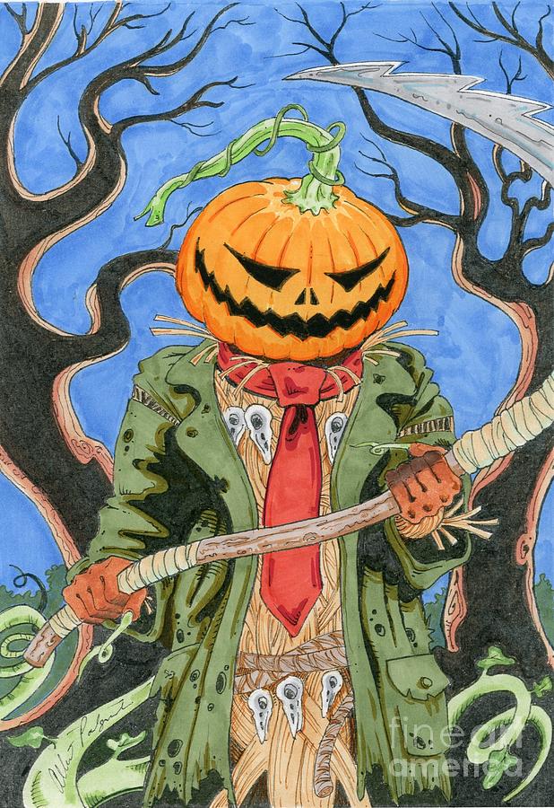 scary pumpkin drawing