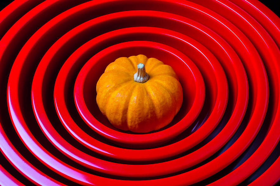 Pumpkin In Mixing Bowls Photograph by Garry Gay