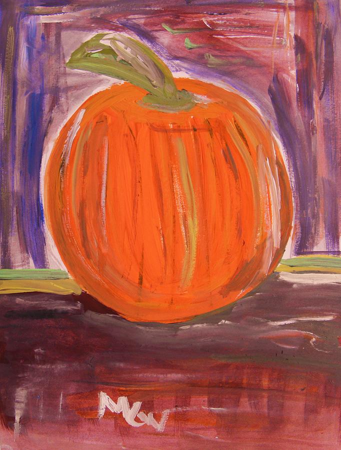 Pumpkin in the Barn Painting by Mary Carol Williams