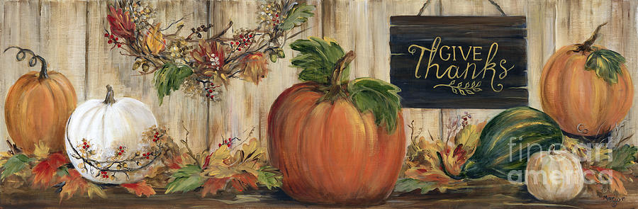Halloween Painting - Pumpkin Panel by Marilyn Dunlap