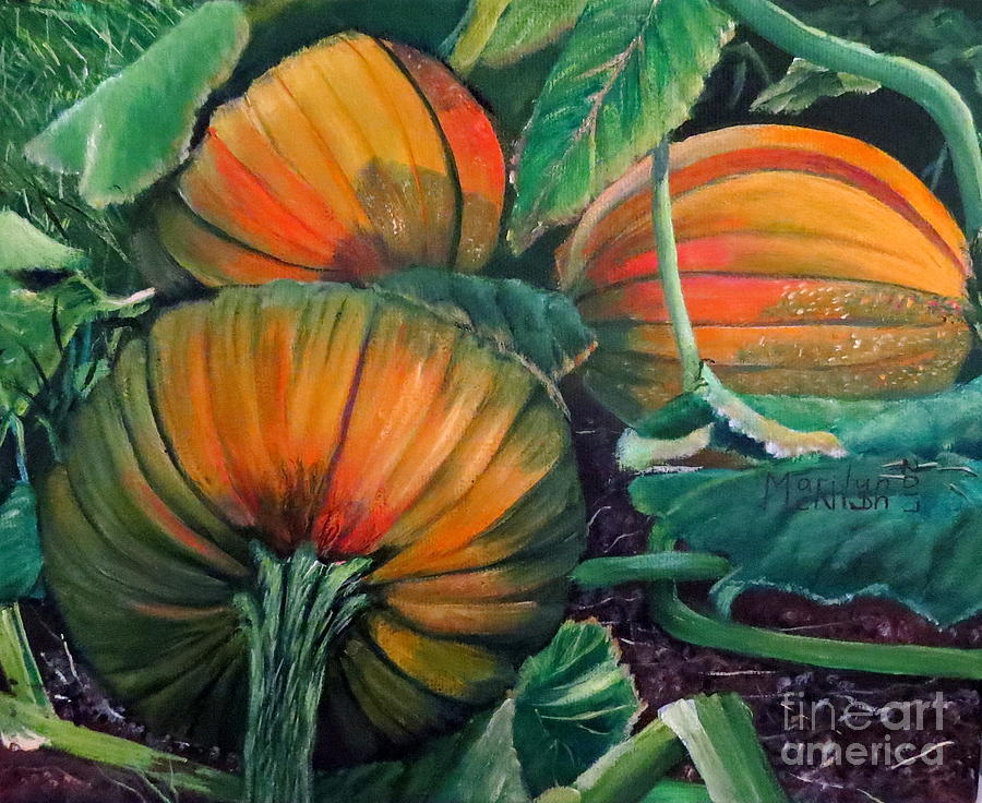 Pumpkin Patch Painting by Marilyn McNish