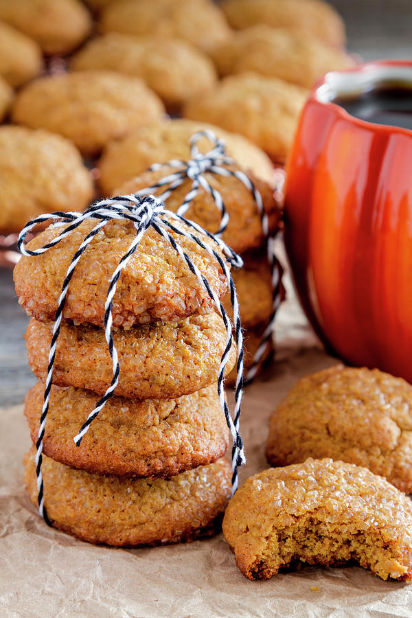 Pumpkin Spice Cookies and Coffee Photograph by Teri Virbickis