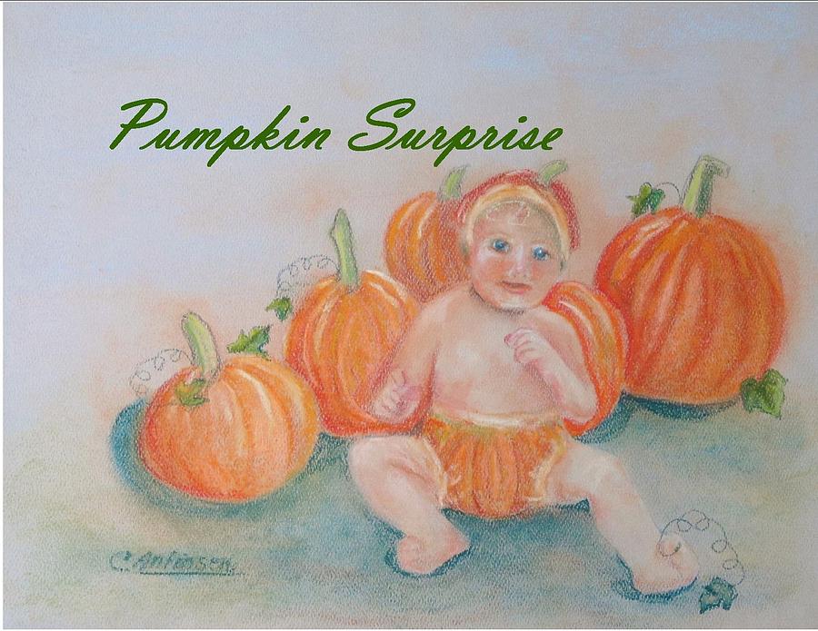 Pumpkin Surprise Drawing by Carol Allen Anfinsen