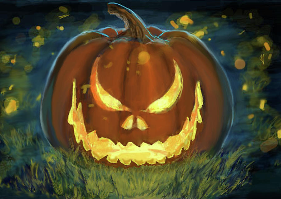 Halloween Painting - Pumpkinfire by Jennifer Hickey