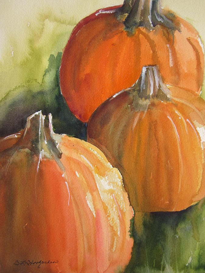 Pumpkins Painting by Sandra Strohschein