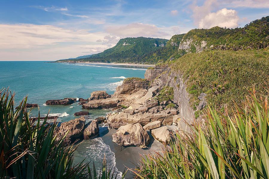 Beach Photograph - Punakaiki Shore New Zealand by Joan Carroll
