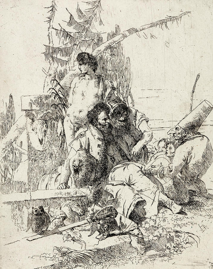 Punchinello Gives Counsel Relief by Giovanni Battista Tiepolo