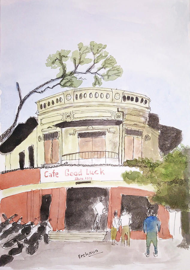 Pune Goodluck Cafe Painting by Keshava Shukla