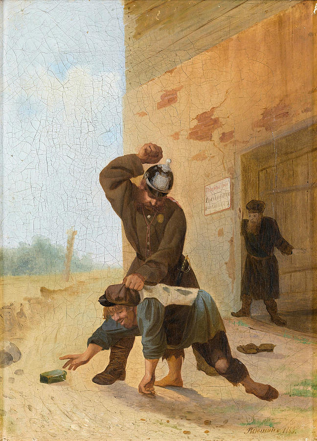 Punishment Painting by Alexander Vasilivitch Vyushin