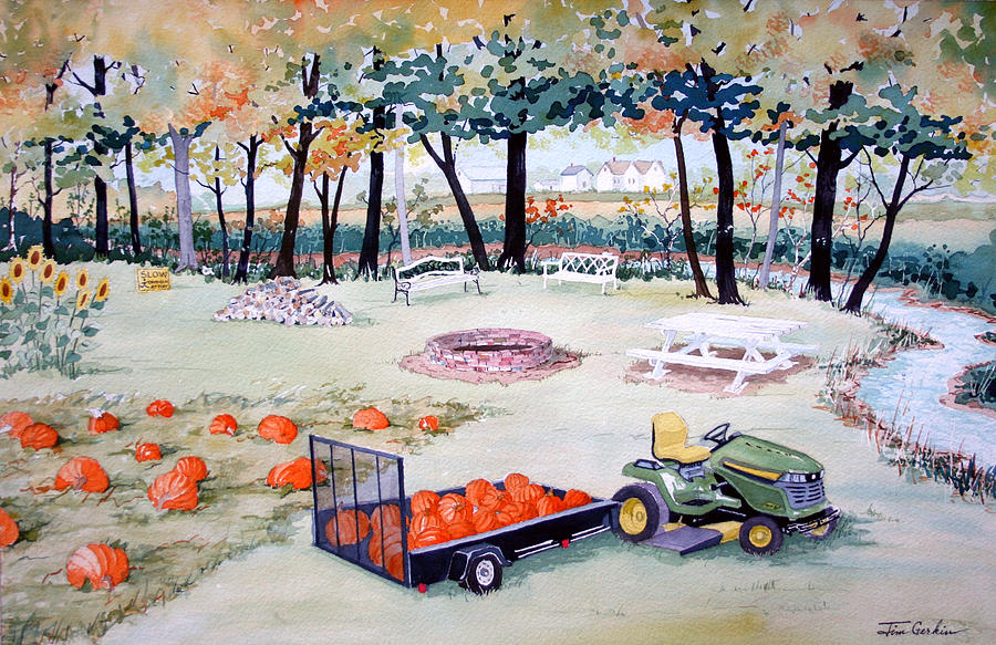 Punkin Patch Painting by Jim Gerkin