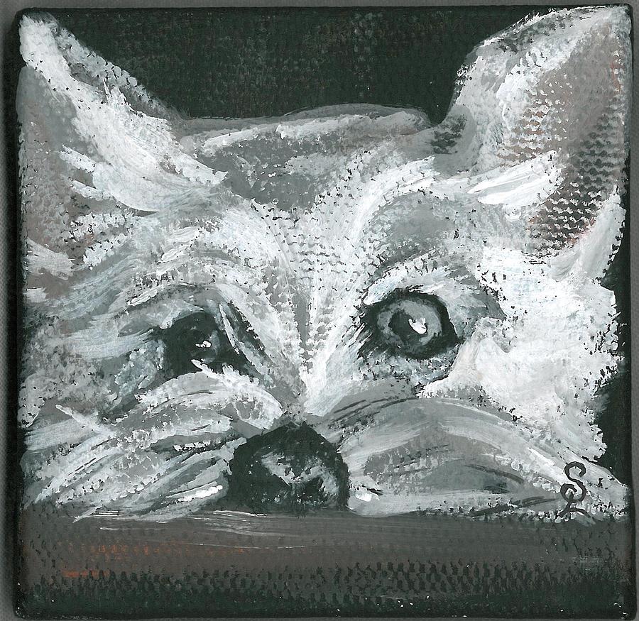 Dog Painting - Pup Portrait 3 by Sarah Lowe