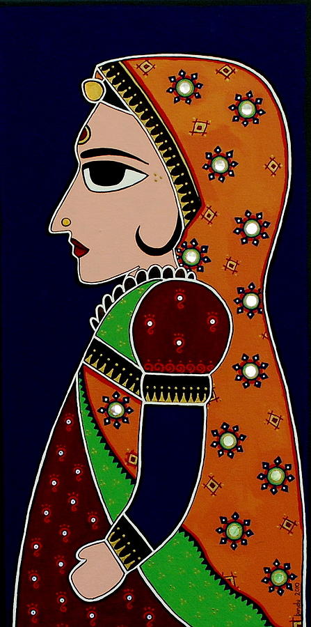 Puppet Queen Painting by Bindu Viswanathan