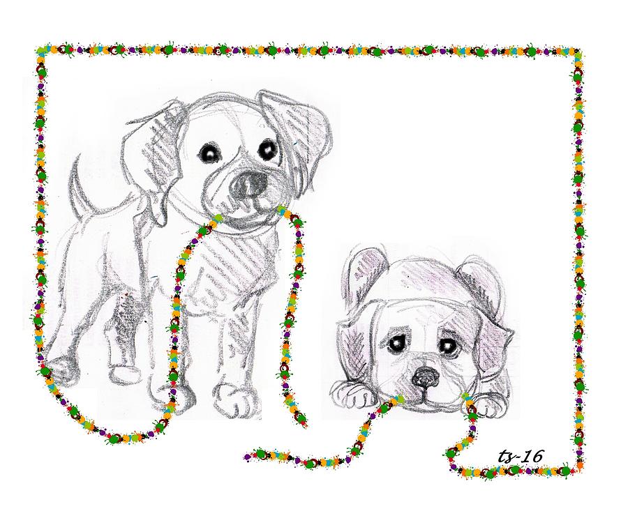 Puppies greeting card by Tarja Stegars Puppies greeting card by Tarja Stegars