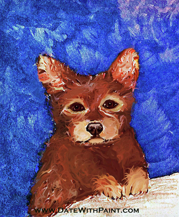 Puppy Bear_DWP May 2017 Painting by Ania M Milo