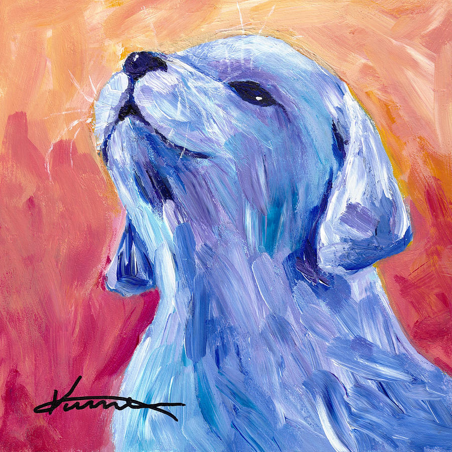 Puppy Howl Painting by Kume Bryant