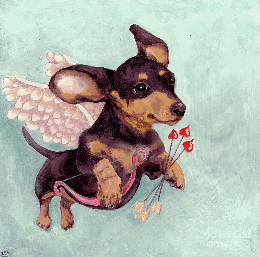 Puppy Love 2 Painting by Robin Wiesneth