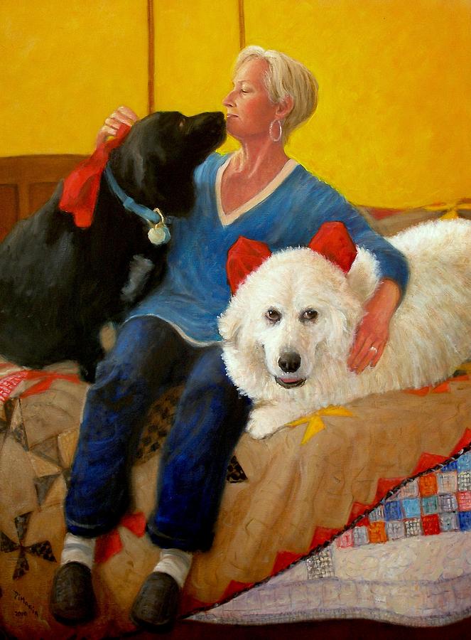 Dog Painting - Puppy Love by Donelli  DiMaria