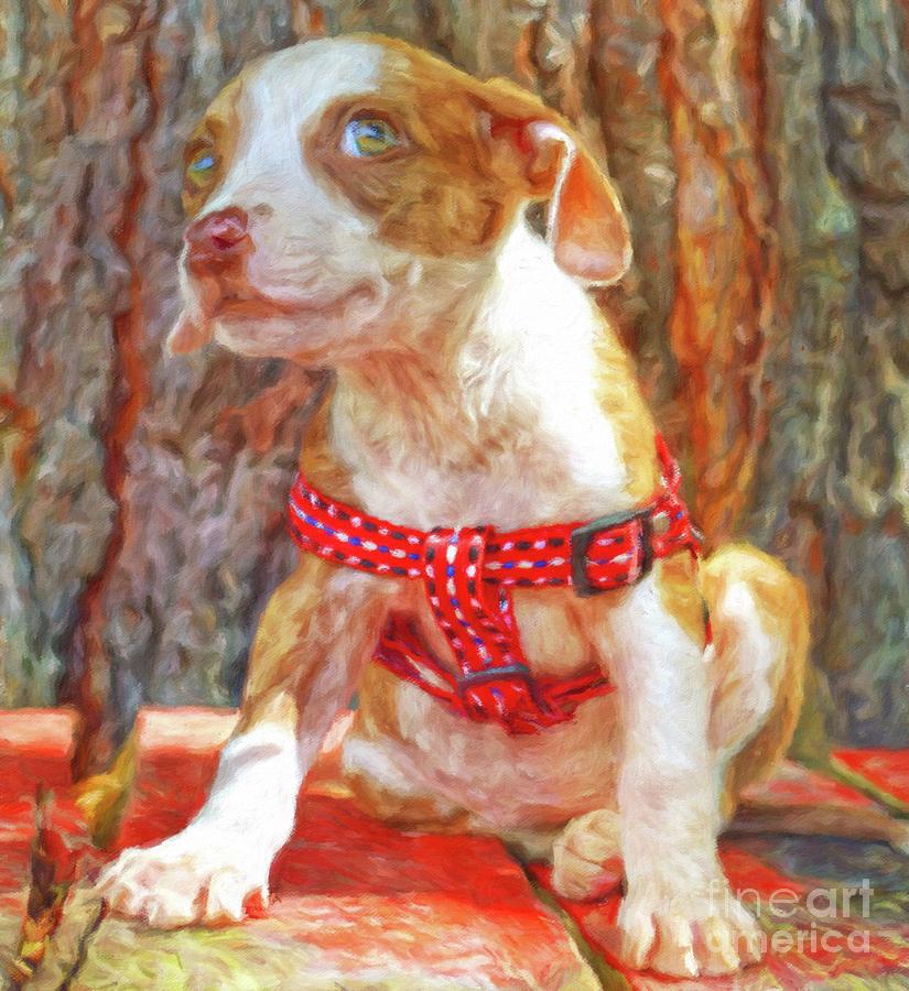 Wildlife Painting - Puppy by Esoterica Art Agency