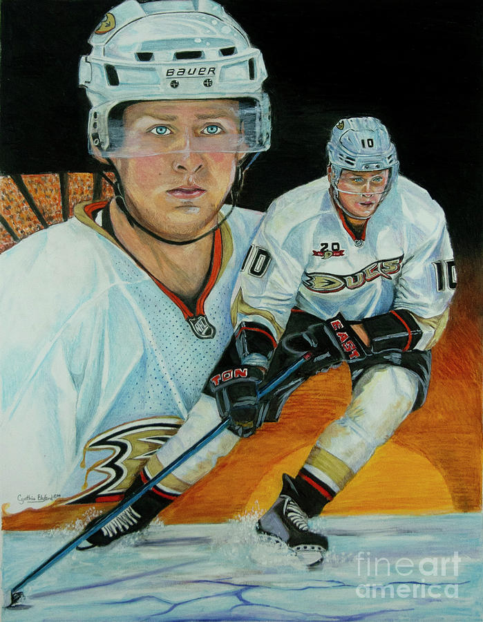 Anaheim Ducks Painting - Pur Gold 3 by Cynthia Bluford Mejia